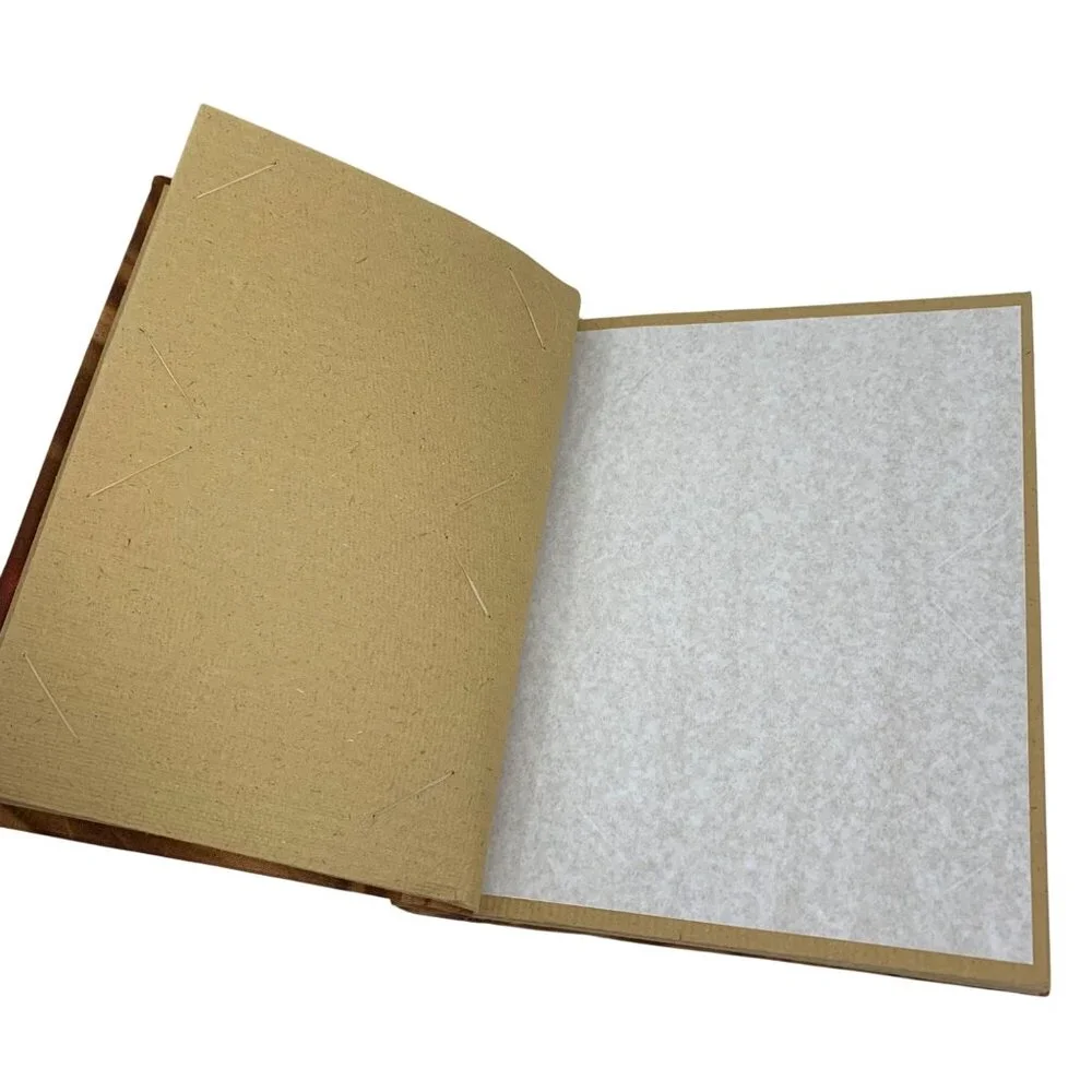 Tropical Tie Dye Photo Album Ceramic Inlay Handmade Paper Holds 40 - 4.5 x 6